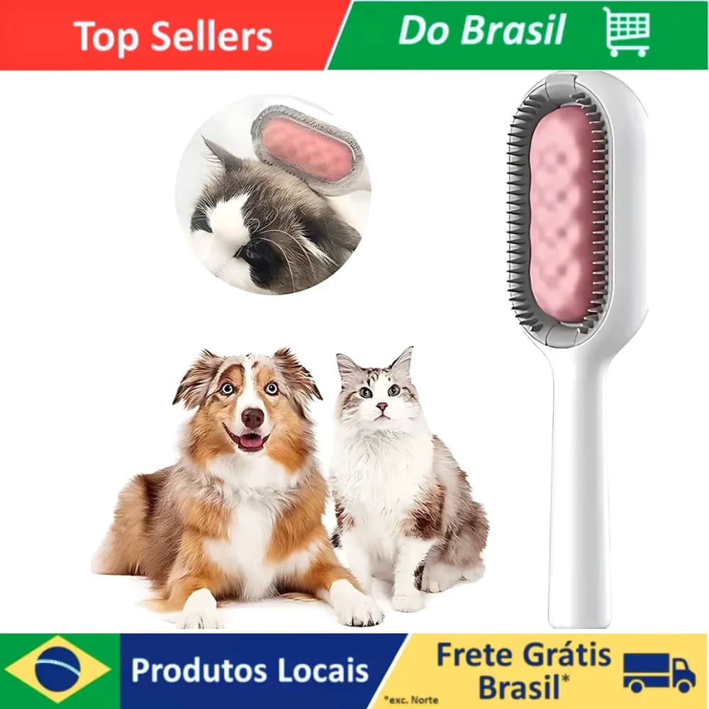 Escova Removedora de Pelos e Banho Seco