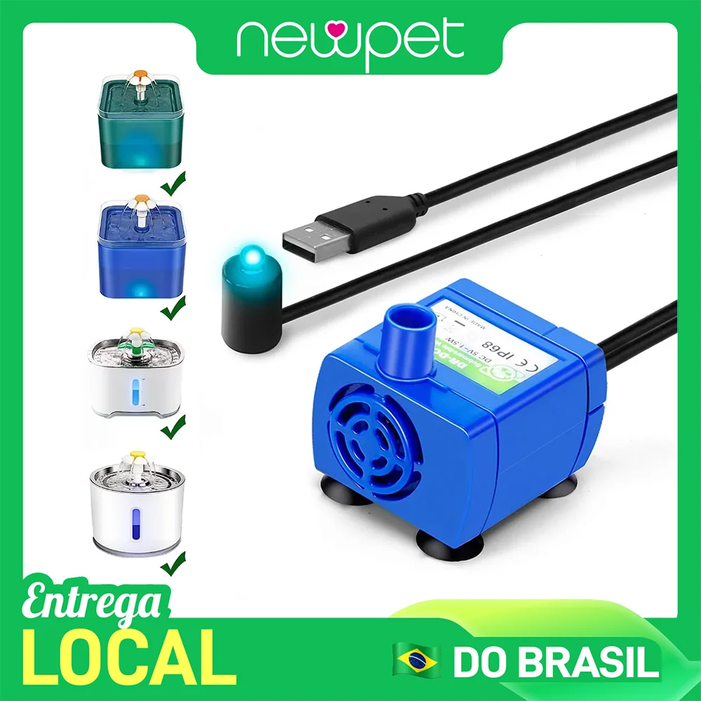 Mini Bomba de Água USB Silenciosa Newpet — foto 1