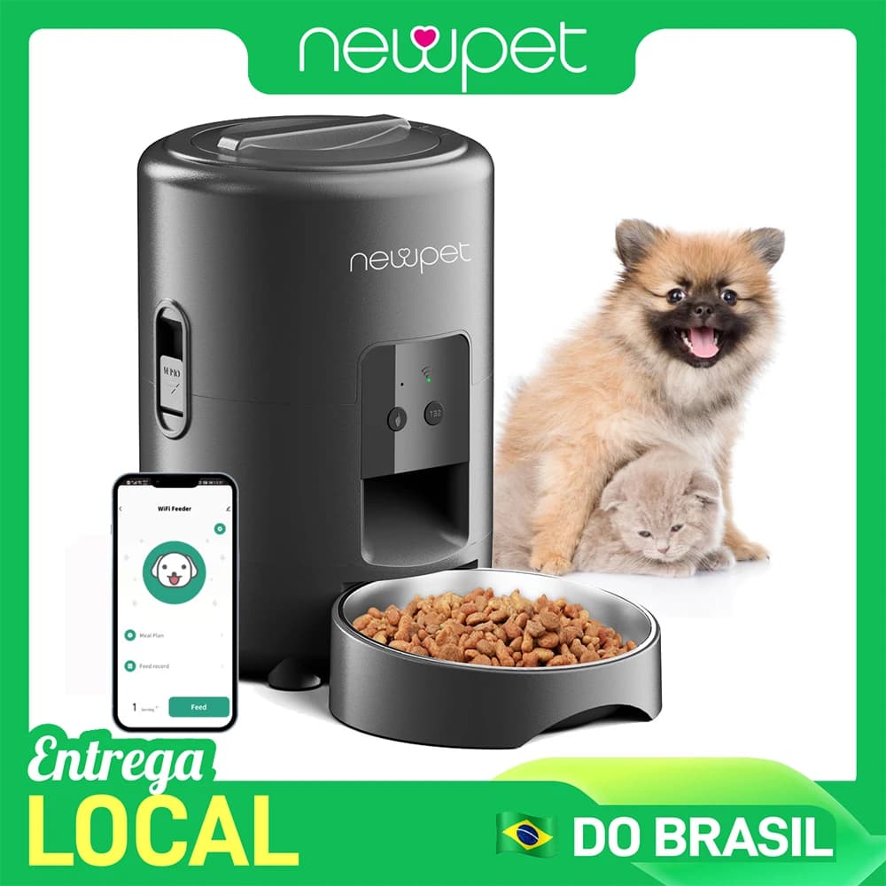 Alimentador Automático Inteligente Newpet 2L (Tuya/App)